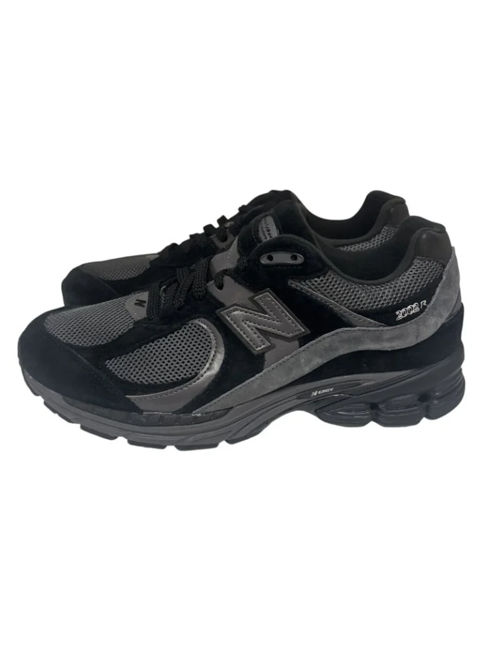 New Balance Men's  2002R Running Shoe Black Grey Size 10M